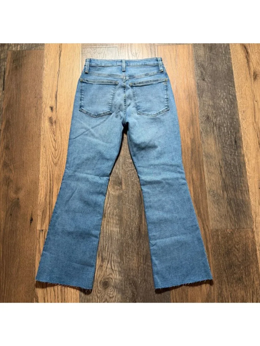 Madewell The Short Flare Crop Jean Super Stretch Denim Size 25 Short NWT NZ600